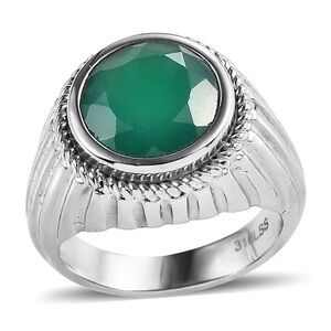 💥NWOT💥 Women’s Green Onyx Solitaire Ring in Hypoallergenic Stainless Steel